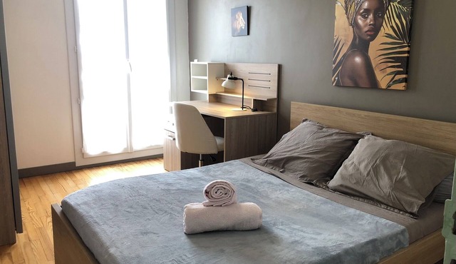 Large bright apartment + balcony