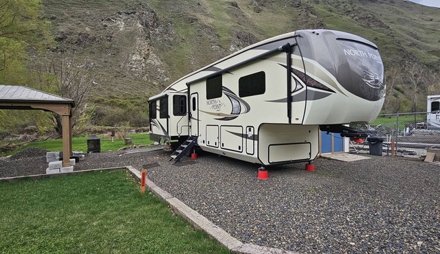 Large Camper Massage seats cornhole Backyard Parking A/C