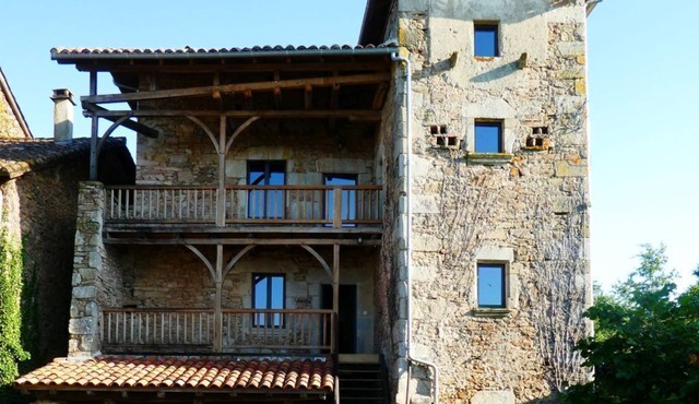 Large character stone house in a quiet location with superb views