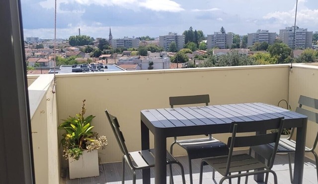 Large contemporary luxury apartment with terrace on top floor