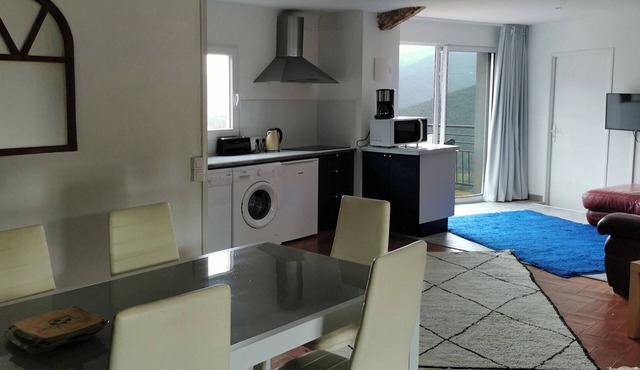 Large cottage in renovated Templar mas - panoramic view