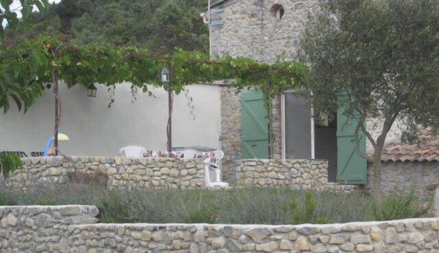 large cottage in stone farmhouse typical of southern Ardeche