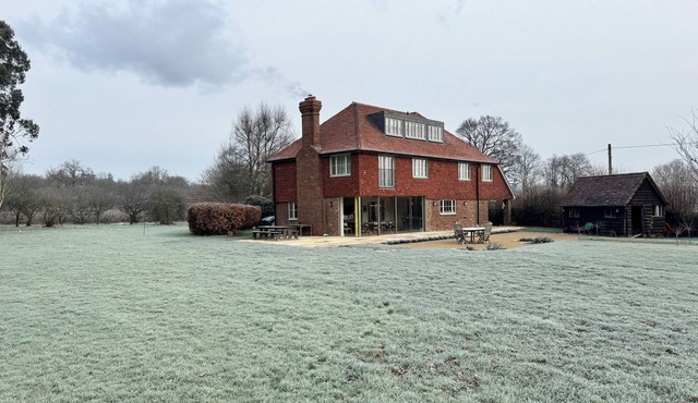 Large detached farmhouse in quiet Kent countryside , close to London train line