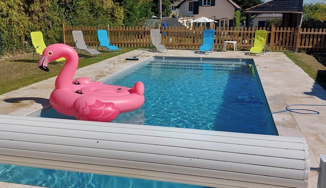 Large family villa, sleeps 12, seafront with swimming pool and enclosed garden