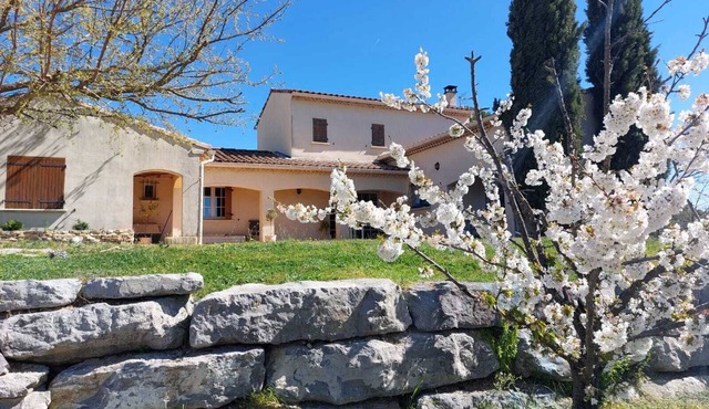 Large family home with outbuildings and beautiful swimming pool