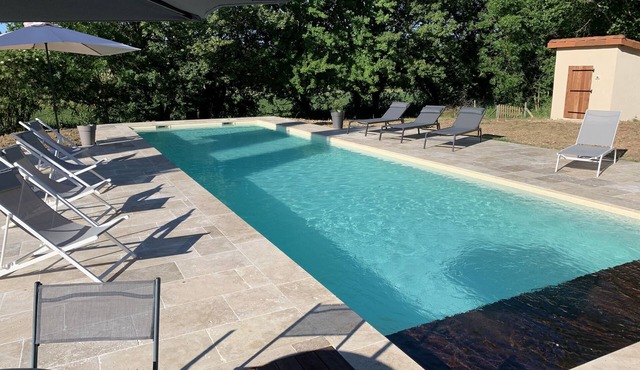 Large family home with heated saltwater pool and large garden