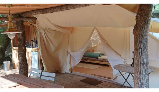 Large furnished tent in the heart of nature