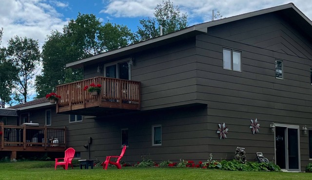 Large fully furnished,centrally located northern Minnesota retreat .