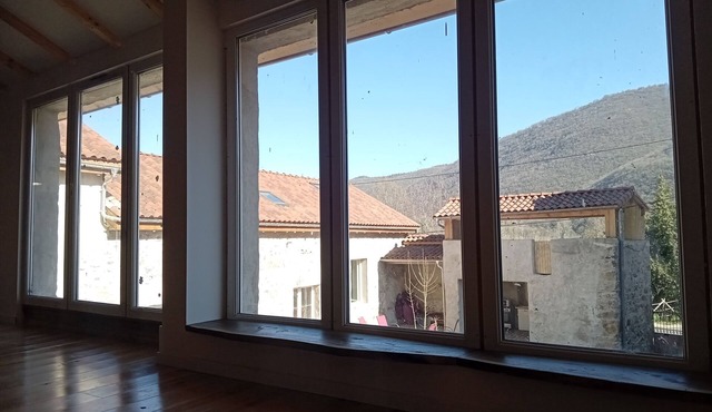 Large gîte for 15 people, village hall, games room, peaceful, natural setting.