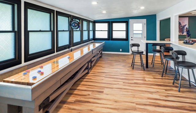 Large Group Housing with Shuffleboard table.