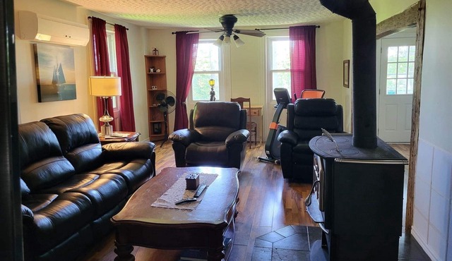 Large historic home w/fire pit & close access to Hwy#104