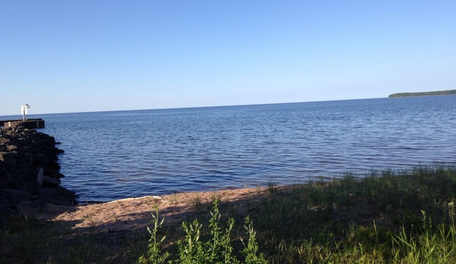 Large home located on the shores of Lake Superior and Big Bay Harbor of Refuge