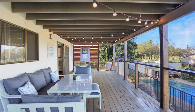 Large home short walk to beach with pool