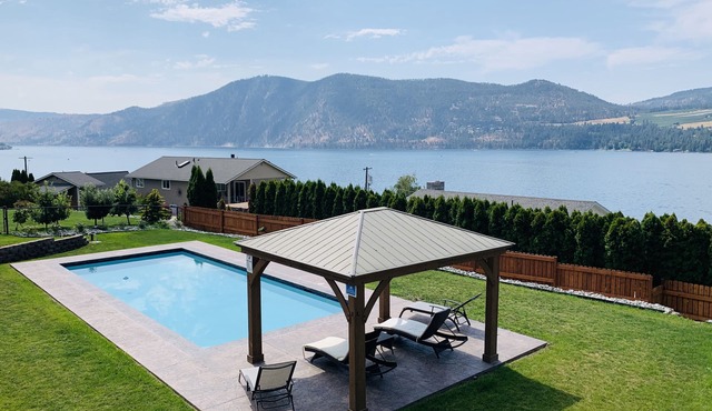 Large Home with Sweeping Lake Views, Heated Private Pool and Hot Tub