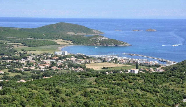 Large house cape corsica sea and mountain view