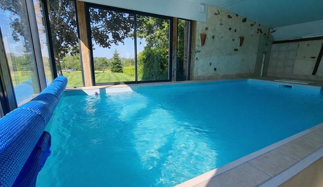 Large House with Heated Pool at Bois Bertrand