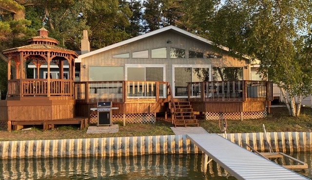 Large Lake House 30 Feet From The Water With Private Dock Out The Door.