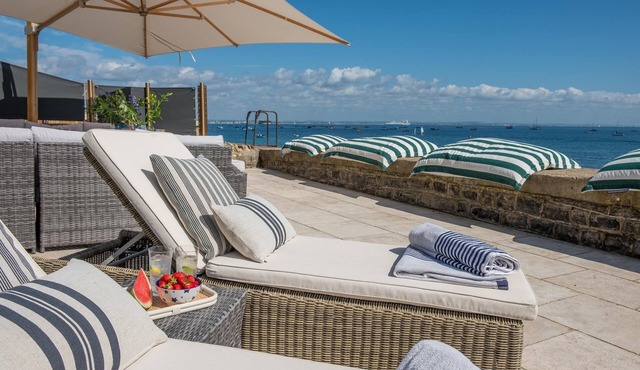 Large Luxury water front property with private direct beach access and panoramic sea scapes from eve