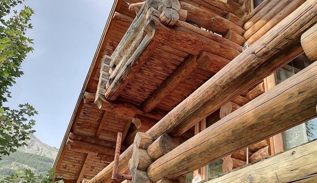 Large, modern, cosy log cabin for 2 or 3 families; sleeps 12