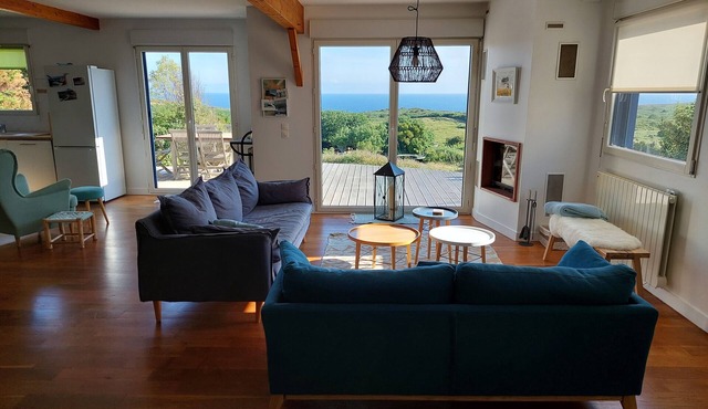 Large, modern holiday home with beautiful Breton sea views