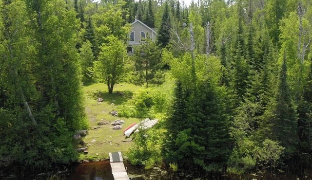 Large modern home on 8 private acres Pike River Flowage-Lake Vermilion Adjacent