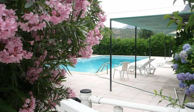 Large modern villa with pool and park, in a village near Calvi