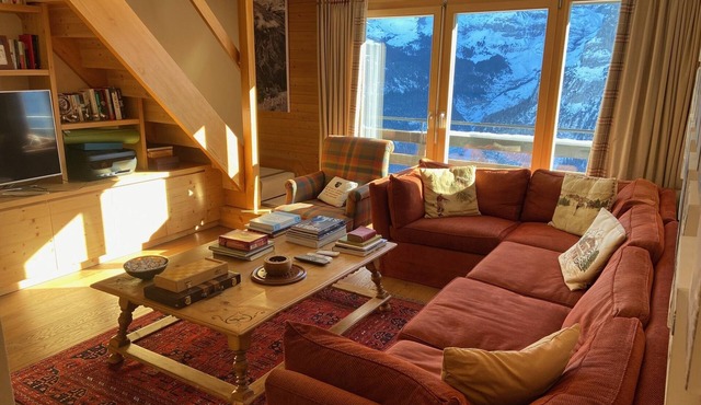 Large penthouse apartment with pool and spa in Murren, Switzerland
