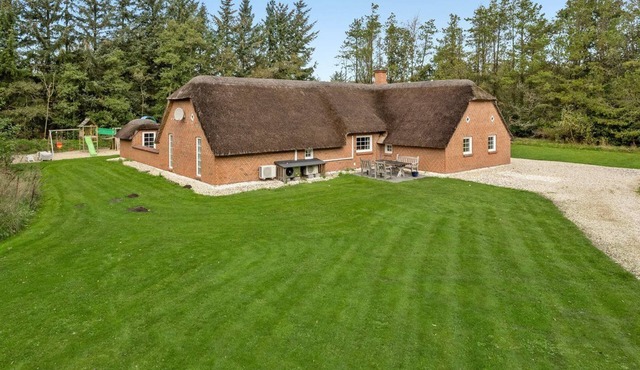 Large pool house in quiet Vester Husby with play castle and beach volleyball