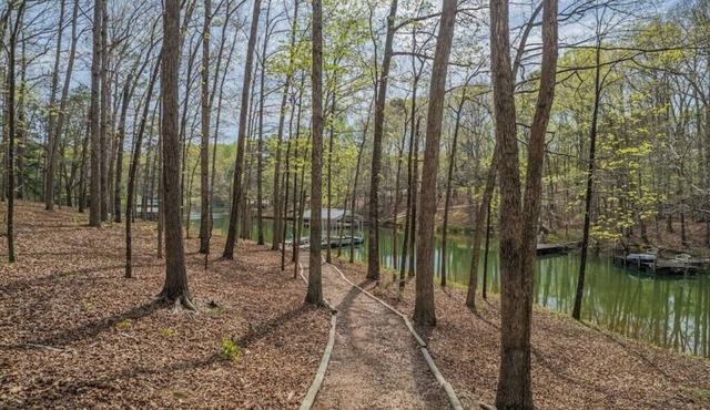 Large Private Lake Front home on level lot, kayaks, fire pit, dock