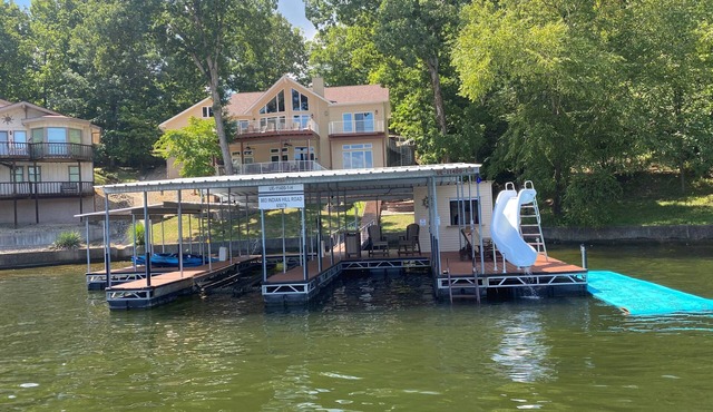 Large, private, multifamily lake retreat.