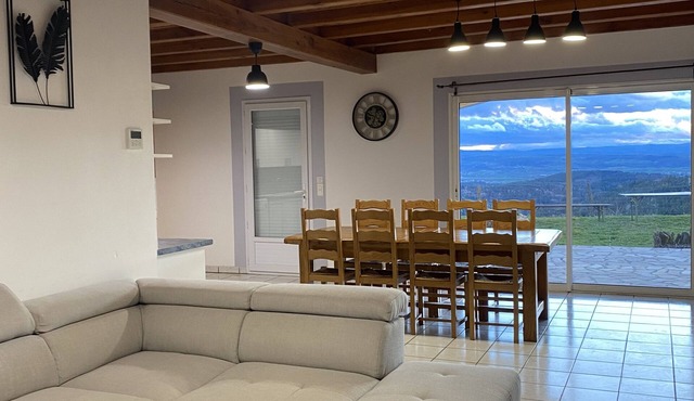 Large recent house with view