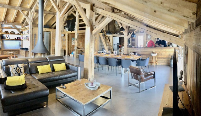 Large renovated farmhouse on the slopes