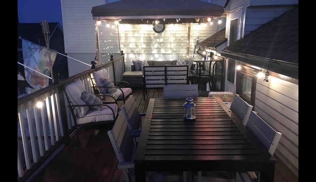 Large rooftop Patio Two Bedroom in DePasquale Square. Please read description !