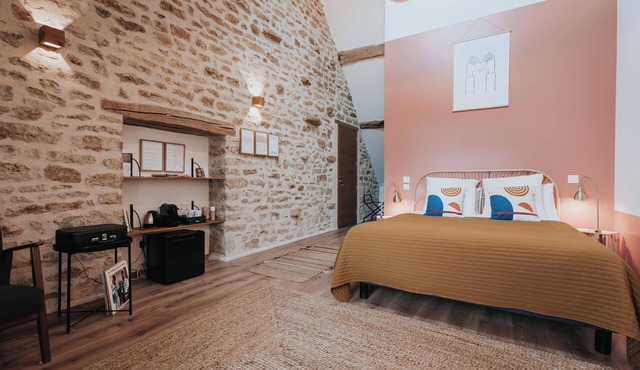 Large room with vineyard view - La Fussière
