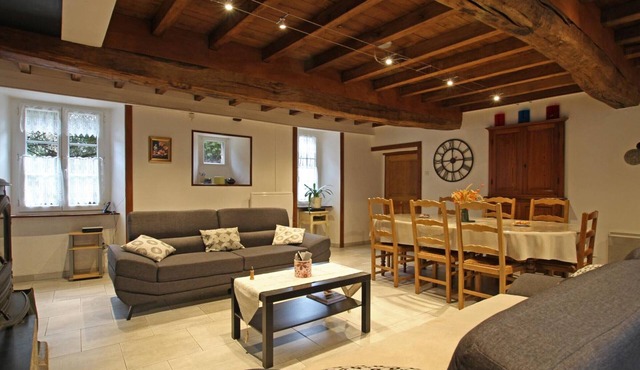 Large stone house with garden near the beach