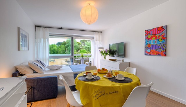 Large studio, feet in the water!