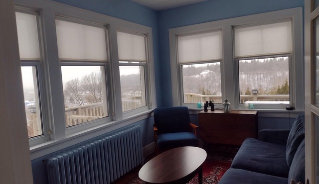 Large Summer House with the stunning views, four bedrooms, deck and hot tub!