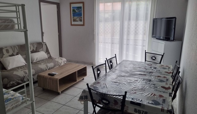 LARGE T2, 40m², Beachfront, central beach, WIFI, air conditioning