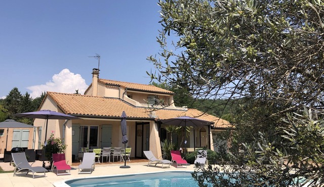 Large villa with beautiful pool and large beach