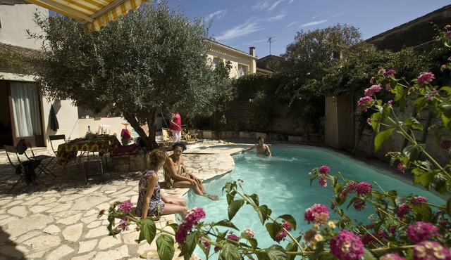 Large village house with pool and patio