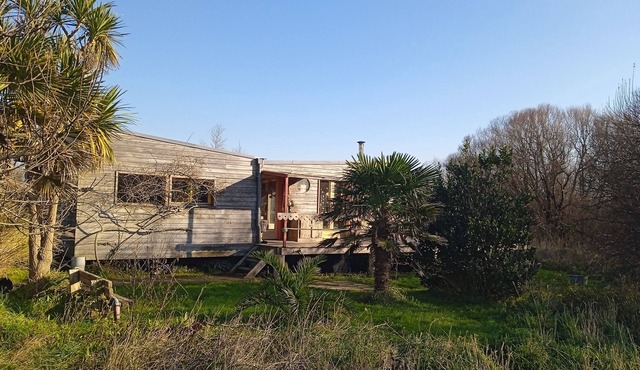 Large wooden house near the sea