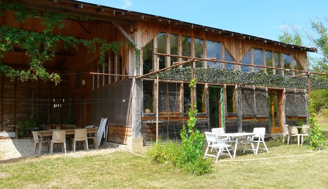 Large wooden house in the heart of nature