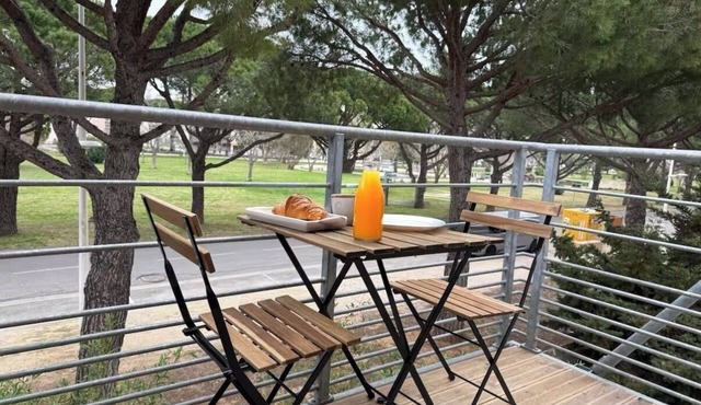 Le Balcon du ponant- T3 with terrace/view of park