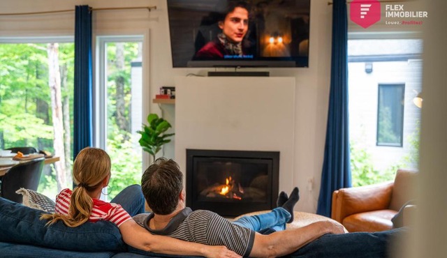 Le Bellevue - Chalet avec spa privé TV 65" Sonos à Pont Rouge - Resort près de Québec