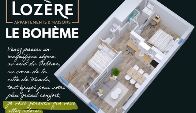 Le Bohème - Spa/Netflix/Wifi Fibre/Centre Ville - Stay Lozère