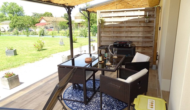 Le Bouchon, Studio de 30 m² Climatisé de Plein Pieds Proche de Tournus