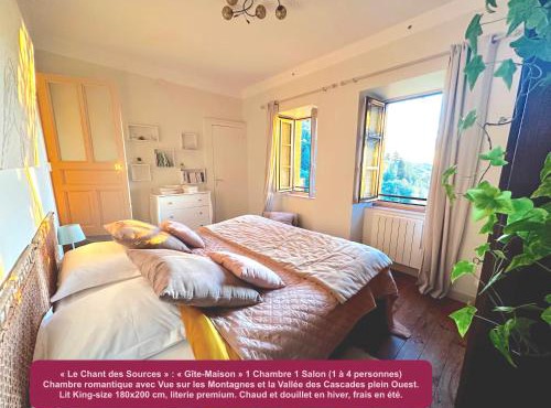 Le Chant des Sources, Gîtes et Chambres d'hôtes avec Vue, à Gimel-les-Cascades