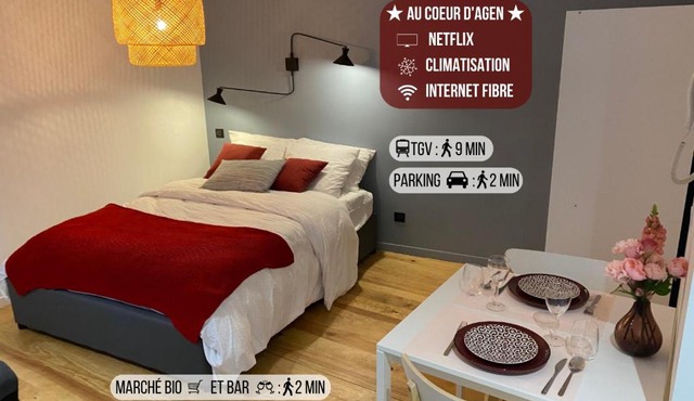 Le Charme - Au Coeur d'Agen - Self Checkin - Wifi - Netflix - Smart TV - Luqs fr