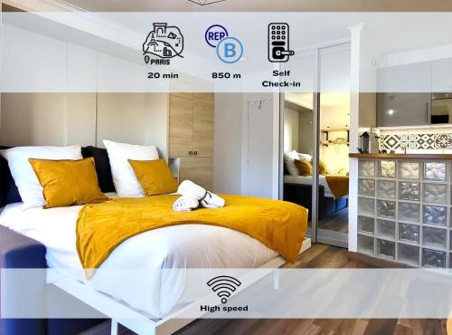 Le Ciel: Studio 30m2, sans vis-à-vis, RERB à 12min