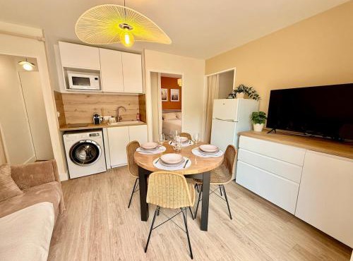 Le cocon de Sète - T2 cabine cosy, grande terrasse rez de jardin, clim, parking proche plage